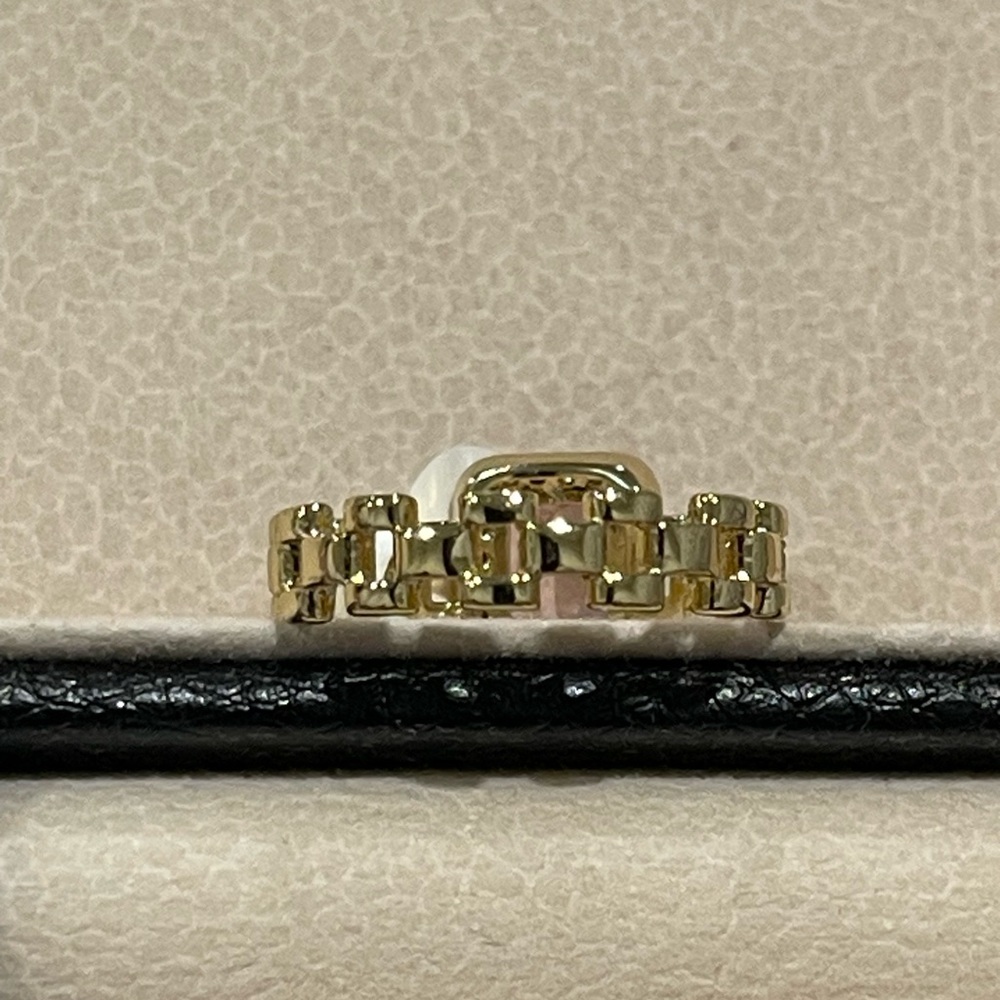 Elegant 14k Gold Plated and Pink Stone Ring - Picture 4 of 4
